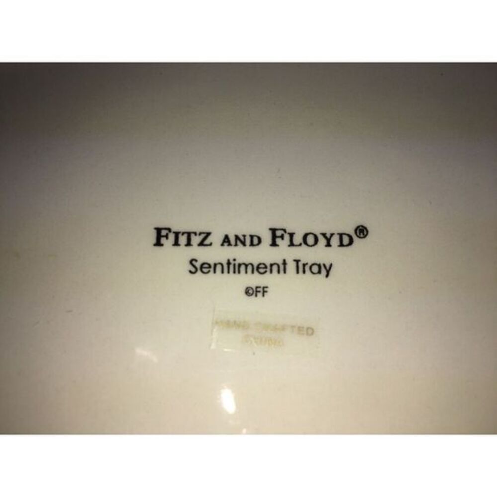 2010 Fitz and Floyd Home Warms The‎ Heart Collection Sentiment Tray Plate - Picture 2 of 2